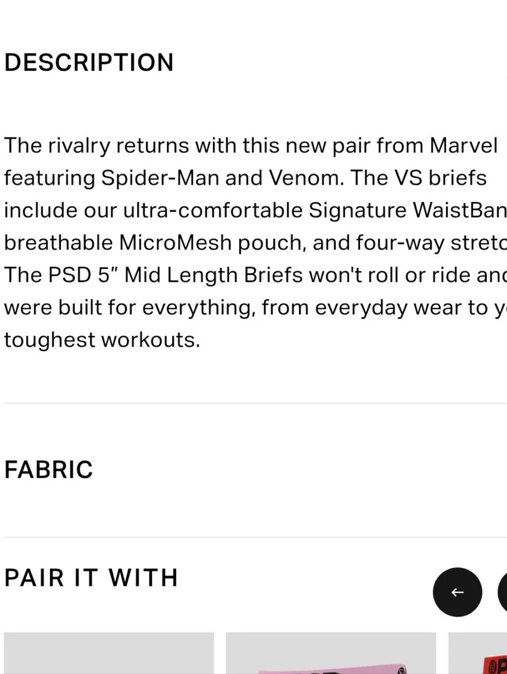 PSD Marvel VS Boxer Briefs